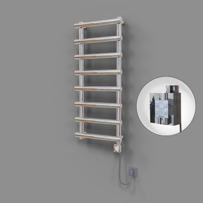 Radiva - Amazon Dekoratif Elektrikli Havlupan 500x1150 Krom (KTX4 Termostat) 300W Spiral Kablolu (1)