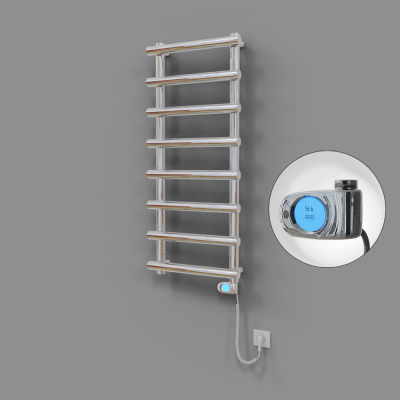 Radiva - Amazon Dekoratif Elektrikli Havlupan 500x1150 Krom (Musa Termostat) 300W