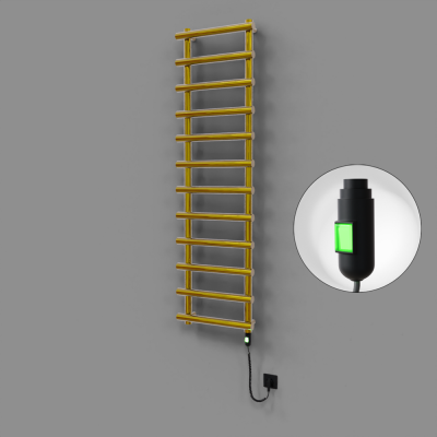 Radiva - Amazon Dekoratif Elektrikli Havlupan 500x1750 Altın (On/Off Düğmeli) 600W