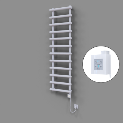 Radiva - Amazon Dekoratif Elektrikli Havlupan 500x1750 Beyaz (KTX4 Termostat) 1000W Spiral Kablolu