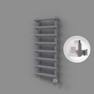 Radiva - Amazon Dekoratif Elektrikli Havlupan 500x1750 Gri (KTX1 Termostat) 1000W