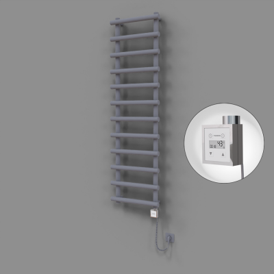 Radiva - Amazon Dekoratif Elektrikli Havlupan 500x1750 Gri (KTX3 Termostat) 1000W Spiral Kablolu