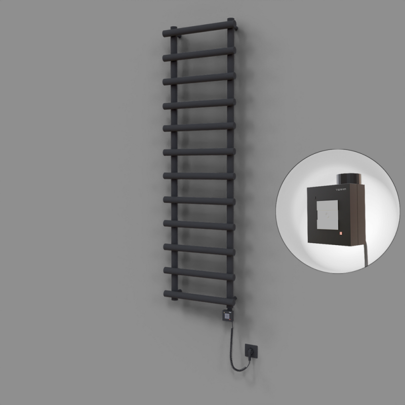 Amazon Dekoratif Elektrikli Havlupan 500x1750 Koyu Antrasit (KTX1 Termostat) 1000W Spiral Kablolu - 1AMA05001750B6TEB100-K