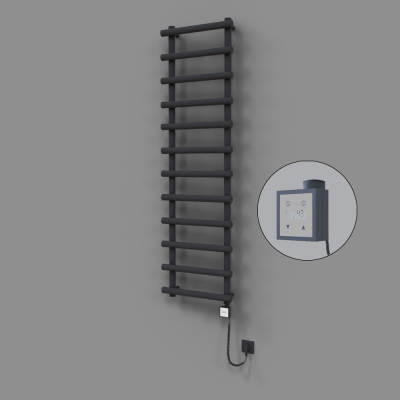 Radiva - Amazon Dekoratif Elektrikli Havlupan 500x1750 Koyu Antrasit (KTX3 Termostat) 1000W Spiral Kablolu (1)