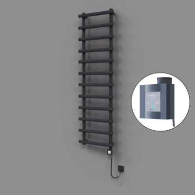 Radiva - Amazon Dekoratif Elektrikli Havlupan 500x1750 Koyu Antrasit (KTX4 Termostat) 1000W Spiral Kablolu