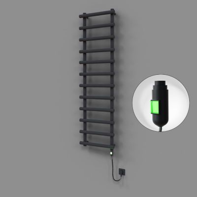 Radiva - Amazon Dekoratif Elektrikli Havlupan 500x1750 Koyu Antrasit (On/Off Düğmeli) 900W