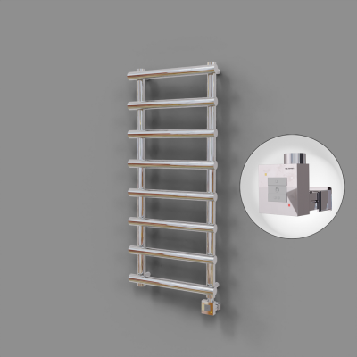 Radiva - Amazon Dekoratif Elektrikli Havlupan 500x1750 Krom (KTX1 Termostat) 600W (1)