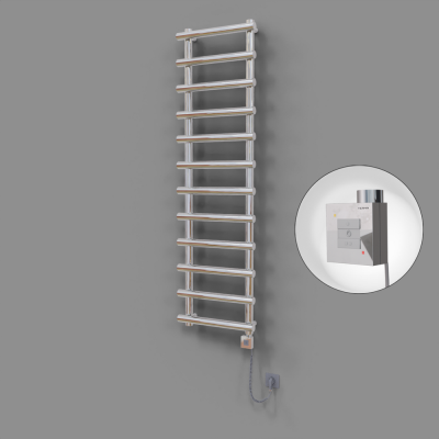 Radiva - Amazon Dekoratif Elektrikli Havlupan 500x1750 Krom (KTX1 Termostat) 600W Spiral Kablolu