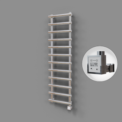 Radiva - Amazon Dekoratif Elektrikli Havlupan 500x1750 Krom (KTX3 Termostat) 600W