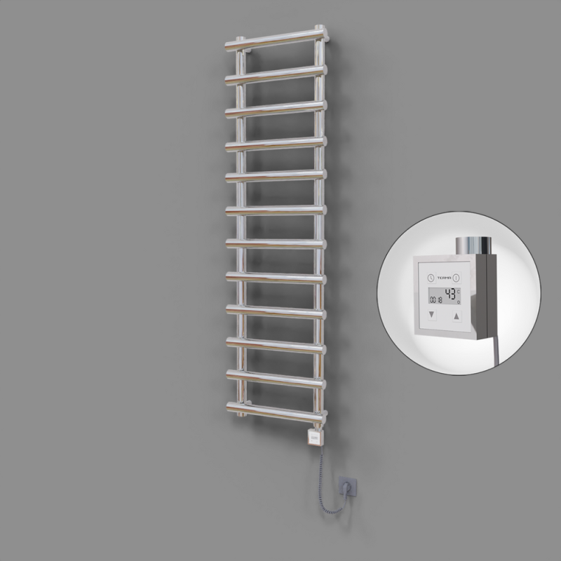 Amazon Dekoratif Elektrikli Havlupan 500x1750 Krom (KTX3 Termostat) 600W Spiral Kablolu - 1AMA05001750K1PE7060-K