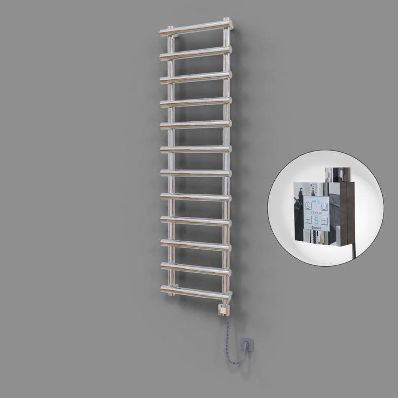 Amazon Dekoratif Elektrikli Havlupan 500x1750 Krom (KTX4 Termostat) 600W Spiral Kablolu - 1AMA05001750K1PEC060-K