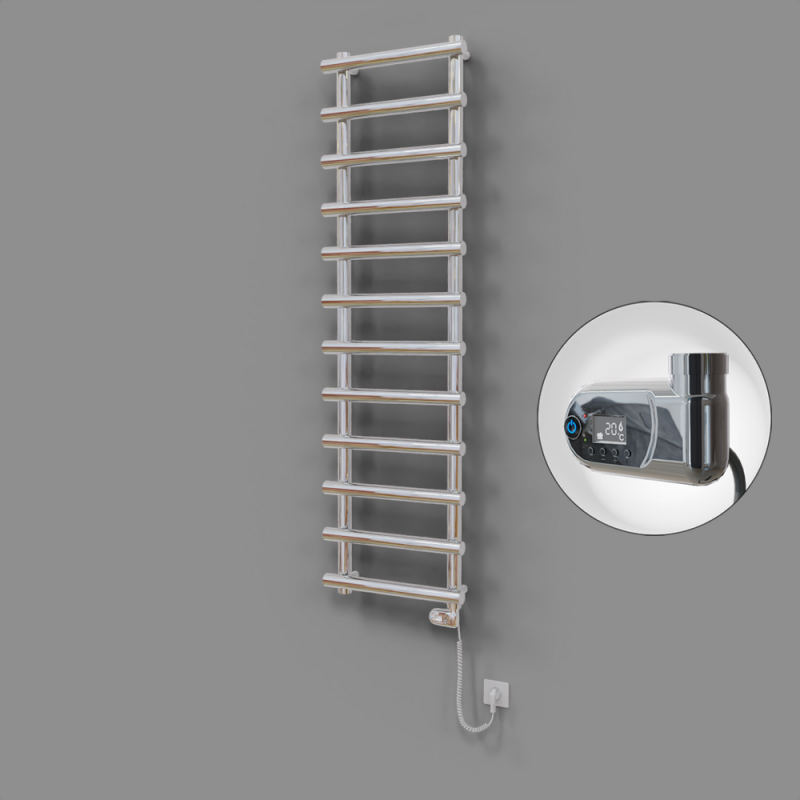 Amazon Dekoratif Elektrikli Havlupan 500x1750 Krom (Thesis Termostat) 600W - 1AMA05001750K1PE2060