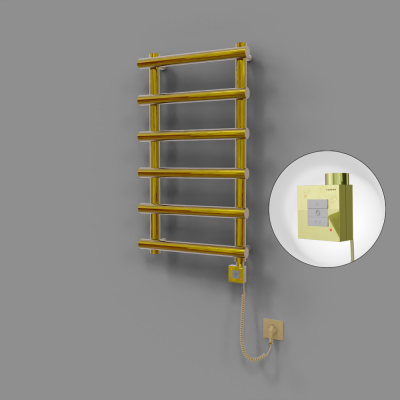 Radiva - Amazon Dekoratif Elektrikli Havlupan 500x850 Altın (KTX1 Termostat) 200W Spiral Kablolu (1)