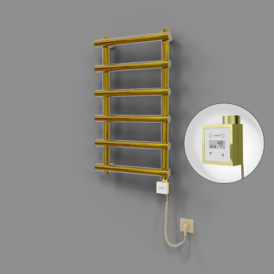 Radiva - Amazon Dekoratif Elektrikli Havlupan 500x850 Altın (KTX3 Termostat) 200W Spiral Kablolu (1)