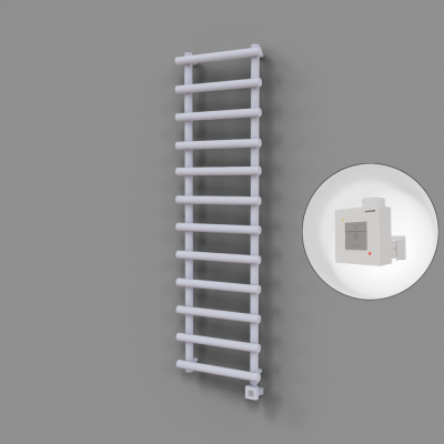 Radiva - Amazon Dekoratif Elektrikli Havlupan 500x850 Beyaz (KTX1 Termostat) 300W