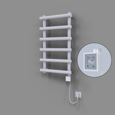 Radiva - Amazon Dekoratif Elektrikli Havlupan 500x850 Beyaz (KTX3 Termostat) 300W Spiral Kablolu