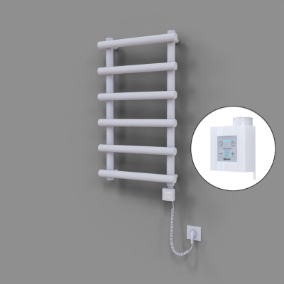 Radiva - Amazon Dekoratif Elektrikli Havlupan 500x850 Beyaz (KTX4 Termostat) 300W Spiral Kablolu