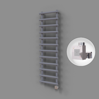 Radiva - Amazon Dekoratif Elektrikli Havlupan 500x850 Gri (KTX1 Termostat) 300W