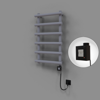 Radiva - Amazon Dekoratif Elektrikli Havlupan 500x850 Gri (KTX1 Termostat) 300W Spiral Kablolu