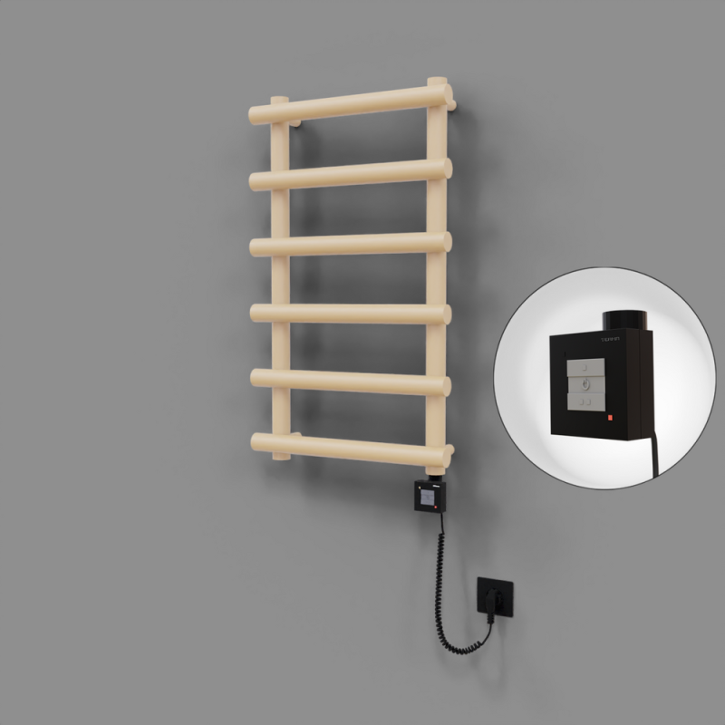 Amazon Dekoratif Elektrikli Havlupan 500x850 Kapuçino (KTX1 Termostat) 300W Spiral Kablolu - 1AMA05000850BKTEB030-K