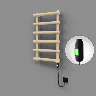 Radiva - Amazon Dekoratif Elektrikli Havlupan 500x850 Kapuçino (On/Off Düğmeli) 300W