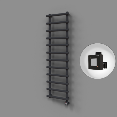 Radiva - Amazon Dekoratif Elektrikli Havlupan 500x850 Koyu Antrasit (KTX1 Termostat) 300W