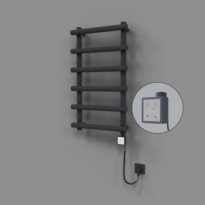 Amazon Dekoratif Elektrikli Havlupan 500x850 Koyu Antrasit (KTX3 Termostat) 300W Spiral Kablolu - 1AMA05000850B6TE7030-K