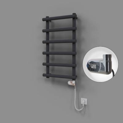 Radiva - Amazon Dekoratif Elektrikli Havlupan 500x850 Koyu Antrasit (Thesis Termostat) 300W