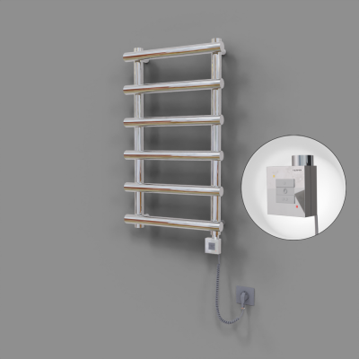 Radiva - Amazon Dekoratif Elektrikli Havlupan 500x850 Krom (KTX1 Termostat) 200W Spiral Kablolu (1)