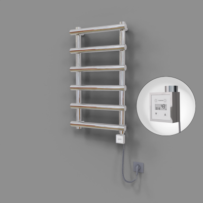 Radiva - Amazon Dekoratif Elektrikli Havlupan 500x850 Krom (KTX3 Termostat) 200W Spiral Kablolu