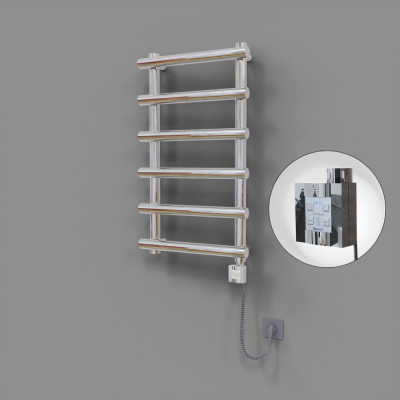 Radiva - Amazon Dekoratif Elektrikli Havlupan 500x850 Krom (KTX4 Termostat) 200W Spiral Kablolu (1)