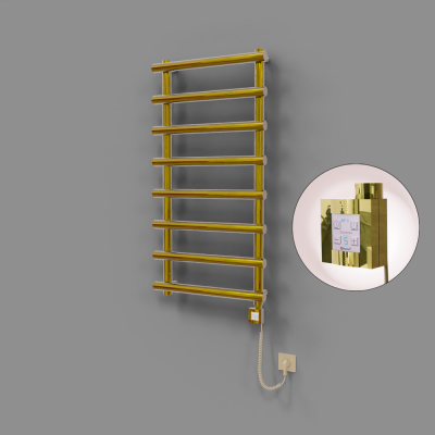 Radiva - Amazon Dekoratif Elektrikli Havlupan 600x1150 Altın (KTX4 Termostat) 300W Spiral Kablolu