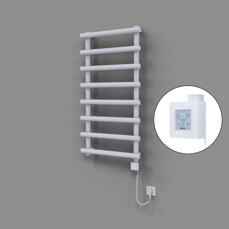 Amazon Dekoratif Elektrikli Havlupan 600x1150 Beyaz (KTX4 Termostat) 600W Spiral Kablolu - 1AMA06001150B1TEC060-K