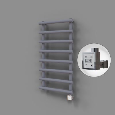 Radiva - Amazon Dekoratif Elektrikli Havlupan 600x1150 Gri (KTX3 Termostat) 600W