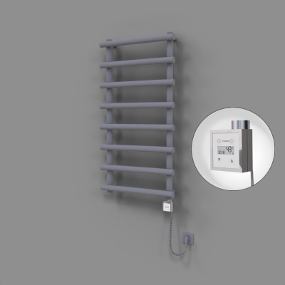 Radiva - Amazon Dekoratif Elektrikli Havlupan 600x1150 Gri (KTX3 Termostat) 600W Spiral Kablolu