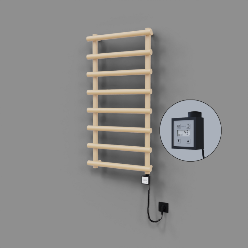 Amazon Dekoratif Elektrikli Havlupan 600x1150 Kapuçino (KTX3 Termostat) 600W Spiral Kablolu - 1AMA06001150BKTE7060-K