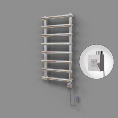 Radiva - Amazon Dekoratif Elektrikli Havlupan 600x1150 Krom (KTX1 Termostat) 300W Spiral Kablolu (1)