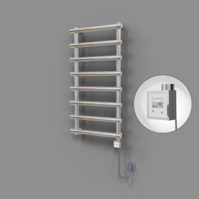 Radiva - Amazon Dekoratif Elektrikli Havlupan 600x1150 Krom (KTX3 Termostat) 300W Spiral Kablolu (1)