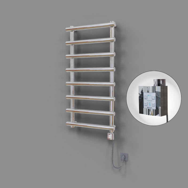 Amazon Dekoratif Elektrikli Havlupan 600x1150 Krom (KTX4 Termostat) 300W Spiral Kablolu - 1AMA06001150K1PEC030-K