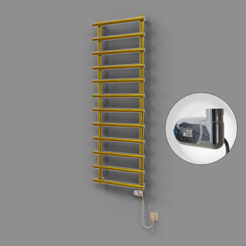 Amazon Dekoratif Elektrikli Havlupan 600x1750 Altın (Thesis Termostat) 600W - 1AMA06001750K2PE2060