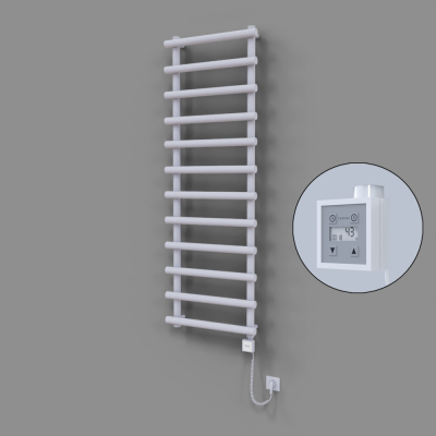 Radiva - Amazon Dekoratif Elektrikli Havlupan 600x1750 Beyaz (KTX3 Termostat) 1000W Spiral Kablolu