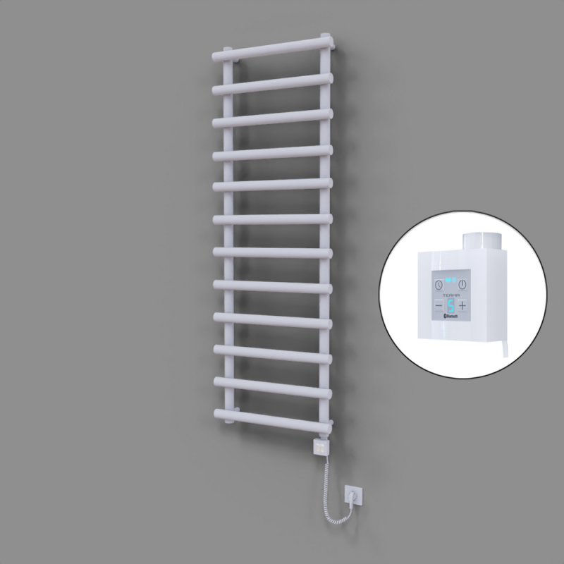 Amazon Dekoratif Elektrikli Havlupan 600x1750 Beyaz (KTX4 Termostat) 1000W Spiral Kablolu - 1AMA06001750B1TEC100-K