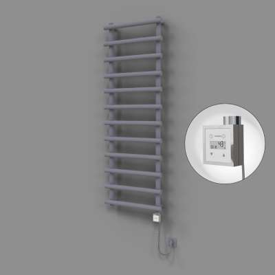 Radiva - Amazon Dekoratif Elektrikli Havlupan 600x1750 Gri (KTX3 Termostat) 1000W Spiral Kablolu