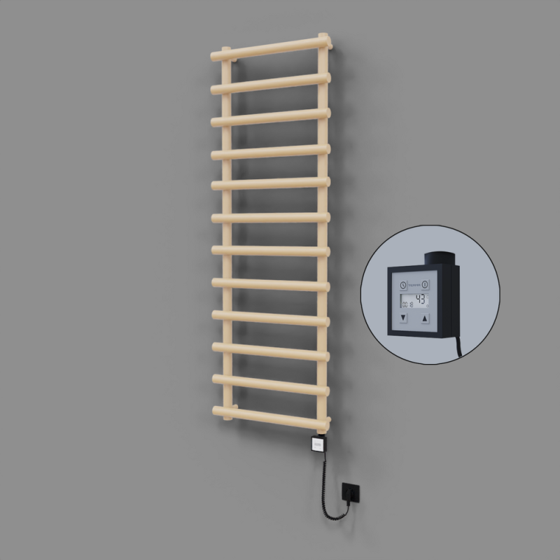 Amazon Dekoratif Elektrikli Havlupan 600x1750 Kapuçino (KTX3 Termostat) 1000W Spiral Kablolu - 1AMA06001750BKTE7100-K