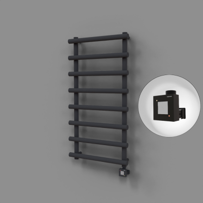 Radiva - Amazon Dekoratif Elektrikli Havlupan 600x1750 Koyu Antrasit (KTX1 Termostat) 1000W (1)