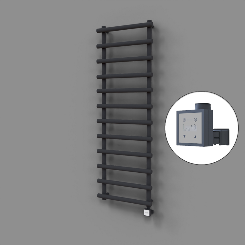 Amazon Dekoratif Elektrikli Havlupan 600x1750 Koyu Antrasit (KTX3 Termostat) 1000W - 1AMA06001750B6TE7100