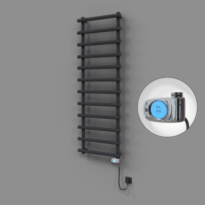 Radiva - Amazon Dekoratif Elektrikli Havlupan 600x1750 Koyu Antrasit (Musa Termostat) 900W