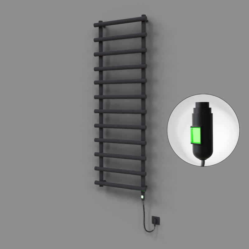 Amazon Dekoratif Elektrikli Havlupan 600x1750 Koyu Antrasit (On/Off Düğmeli) 900W - 1AMA06001750B6TE1090