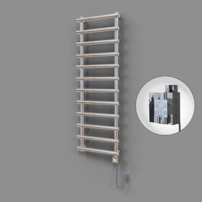 Radiva - Amazon Dekoratif Elektrikli Havlupan 600x1750 Krom (KTX4 Termostat) 600W Spiral Kablolu (1)