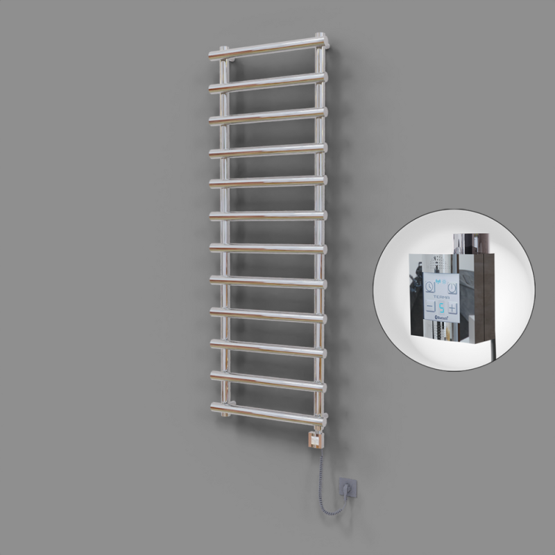 Amazon Dekoratif Elektrikli Havlupan 600x1750 Krom (KTX4 Termostat) 600W Spiral Kablolu - 1AMA06001750K1PEC060-K